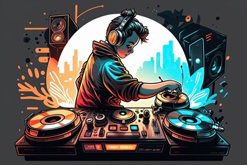 Disc jockey, or DJ, is a musician who plays and mixes music for an audience. Generative AI