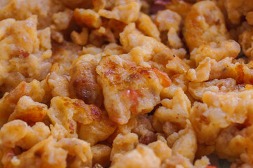 crispy orange egg food texture