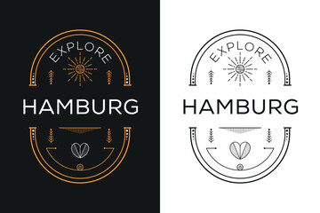 Hamburg City Design, Vector illustration.