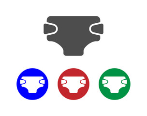 Diaper vector icons set