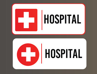 Hospital road sign 