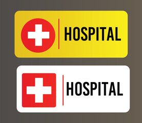 Hospital road sign 