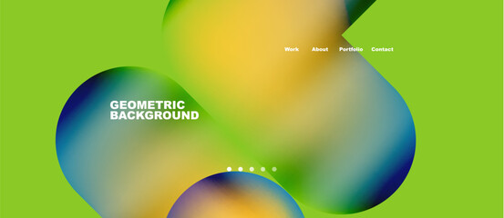 Abstract circles and round shapes landing page background. Vector Illustration For Wallpaper, Banner, Background, Card, Book Illustration, landing page. Pattern design concept