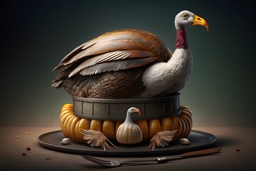 turducken dish created using AI Generative Technology