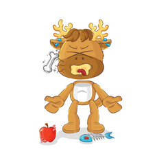 Obraz na płótnie Canvas moose burp mascot. cartoon vector