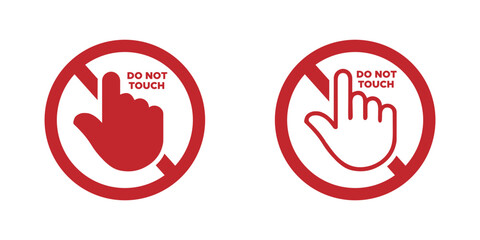 Do not touch sign vector icon