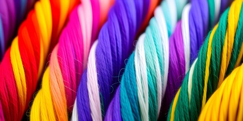 yarn colorful threads wool threads