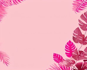 pink background with flowers with copy space beautiful background wallpaper Stock photographic Image 