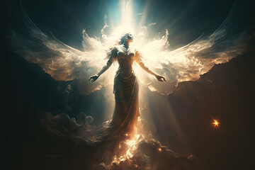 beautiful angel ascending