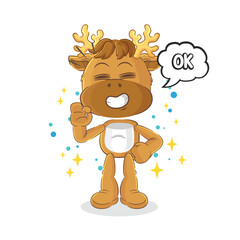 moose agree mascot. cartoon vector