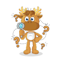 Obraz premium moose searching illustration. character vector