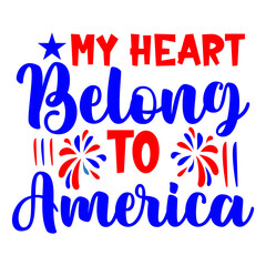 My heart belong to america svg