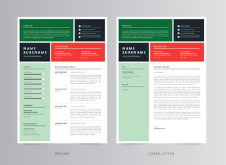 Resume Template, Professional Modern Resume Template, CV Template