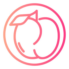 apricot gradient icon