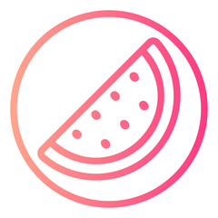 watermelon gradient icon