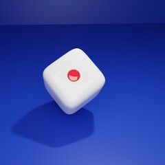 dice on a red background