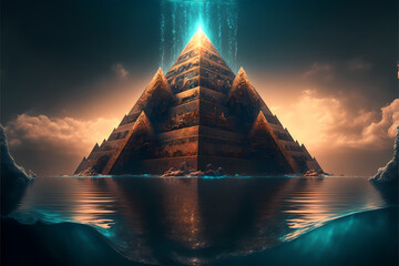 Pyramid in Sea