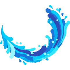 water wave splash flat illustration hand drawn for decoration, website, web, mobile app, printing, banner, logo, poster design, etc.