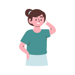 Woman talking on phone