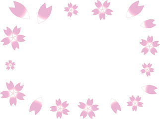 桜のシンプルなフレーム