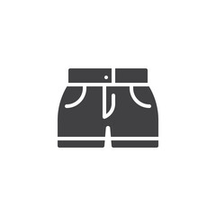 Shorts with pockets vector icon