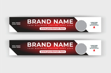 Vector corporate unique youtube cover design with creative template