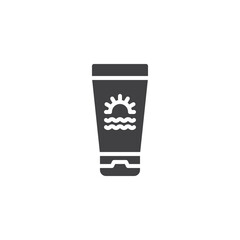 Obraz premium Sunscreen cream vector icon