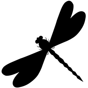 recommend clip art: dragonfly silhouette isolated on white