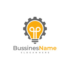 Gear Bulb logo vector template. Creative Bulb logo design concepts