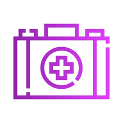 Obraz premium first aid kit gradient icon