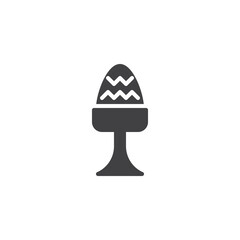 Boiled egg holder vector icon