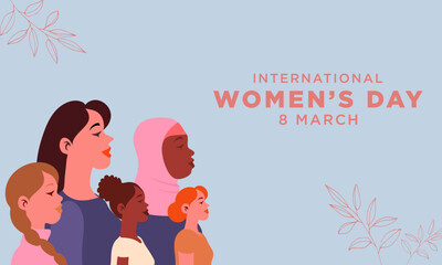 International women's day vector illustration