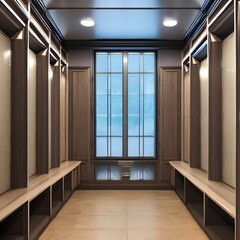 a mudroom with plenty of storage for coats, shoes, and umbrellas3, Generative AI