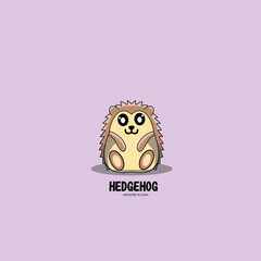 Hedgehog mascot  character illustrator design logo template