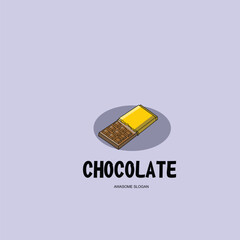 Chocolate mascot  character illustrator design logo template