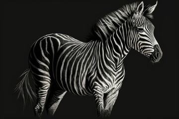 Fototapeta na wymiar Animal print in the form of a zebra. Generative AI
