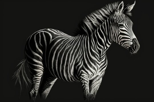 Animal print in the form of a zebra. Generative AI
