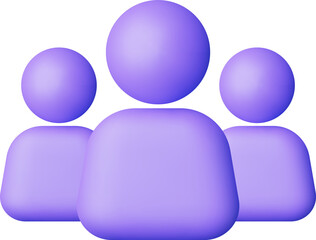 3D Simple Group User Icon