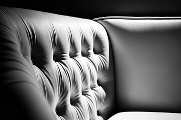An image of a leather couch. Generative AI
