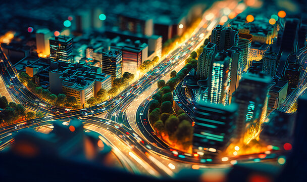 A digitally enhanced city with an advanced transportation network for rapid data transfer and seamless communication