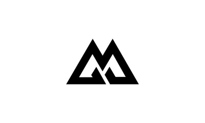 M alphabet logo design