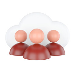 User. Cloud Computing Concept. 3D rendering.
