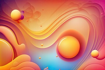 Light emitting diode and pastel sunset fluid gradient background. Red Pink as a Color Scheme blurred watercolor texture Curve Sunrise Yellow Stream Warm Mesh of a Swirling Gradient. Pure Orange Juice