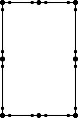 Artistic vertical border and frame