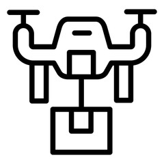 Vector Design Drone Delivery Icon Style