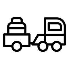 Vector Design Baggage Truck Icon Style