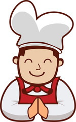 male chef icon with friendly face. male chef icon with smiling face. restaurant chef icon