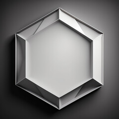 heptagon with seven corners. background for cosmetic products, mock up pedestal. AI generation.