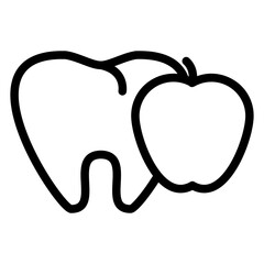 Vector Design Tooth Nutrition Icon Style