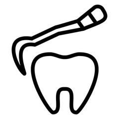Vector Design Tooth Scaling Icon Style